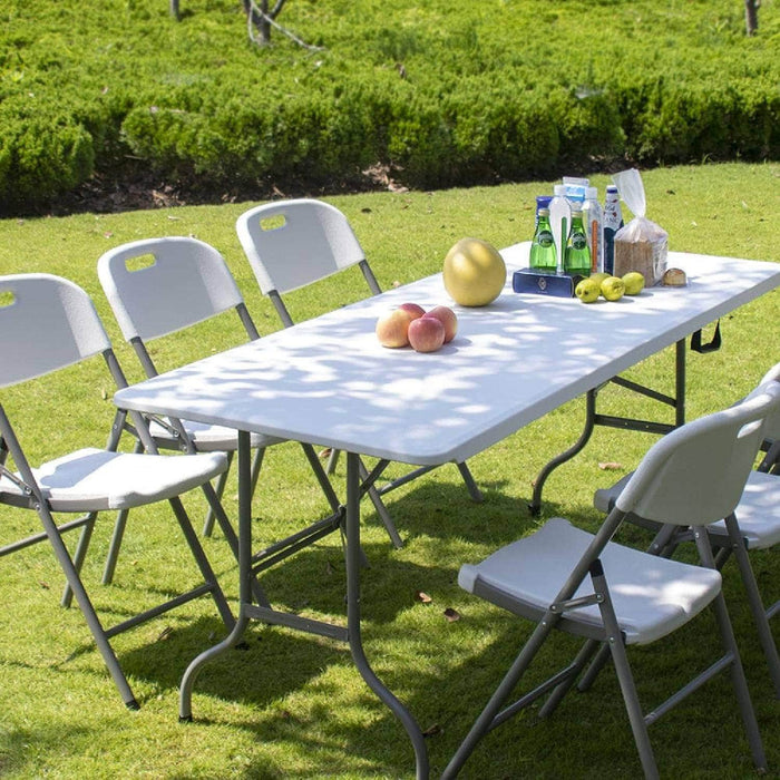 Mesa plegable 180x75x74 cm tipo maleta
