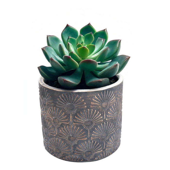 Maceta de cemento cobre/gris 11 cm BDT3045
