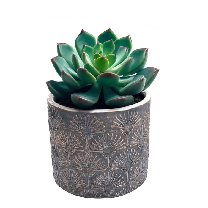 Maceta de cemento cobre/gris 11 cm BDT3045
