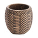 Maceta tranzada de cemento café 10 cm BDT3162