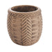 Maceta tranzada de cemento café 11 cm BDT3161