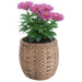Maceta tranzada de cemento café 11 cm BDT3161