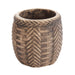 Maceta trenzada de cemento café 13 cm BDT3160