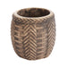 Maceta trenzada de cemento café 13 cm BDT3160