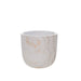 Macetero de cemento blanco/dorado 14 cm BDT3084