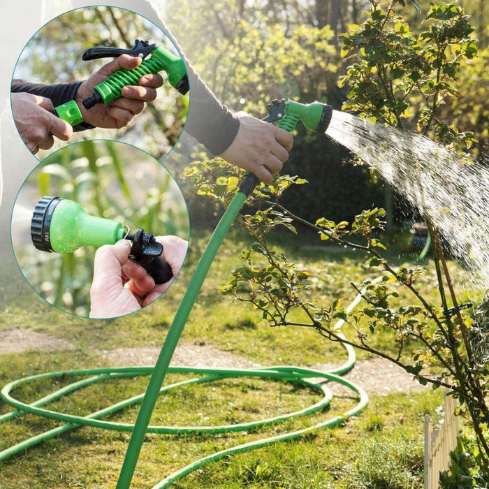 Manguera retráctil expandible jardín 15 mts. Verde 21YXP2190-VECLO