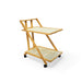 Mesa auxiliar ratán 2 niveles con ruedas DDT8963