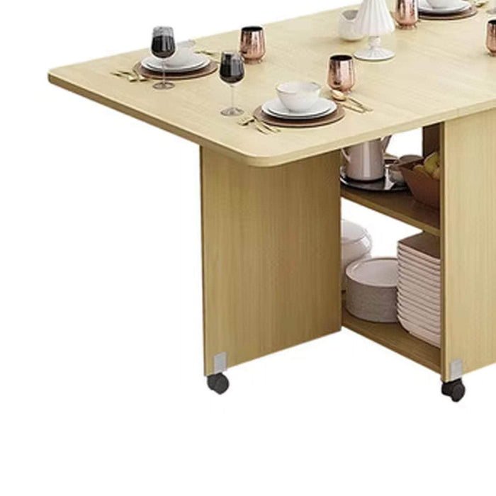 Mesa de comedor plegable beige 140x80x77 cm 20JXP1977