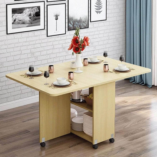 Mesa de comedor plegable beige 140x80x77 cm 20JXP1977