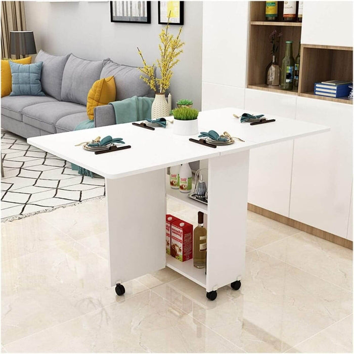 Mesa de comedor plegable blanco 140x80x77 cm 20JXP1979