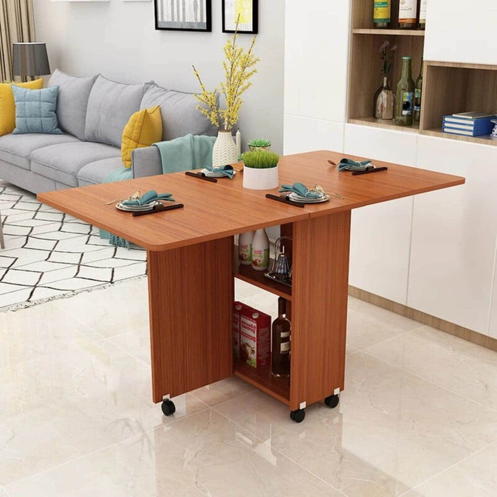 Mesa de comedor plegable café 140x80x77 cm 20JXP1975