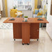 Mesa de comedor plegable café 140x80x77 cm 20JXP1975