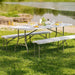 Mesa plegable 180x75x74 cm tipo maleta JH-ZA180