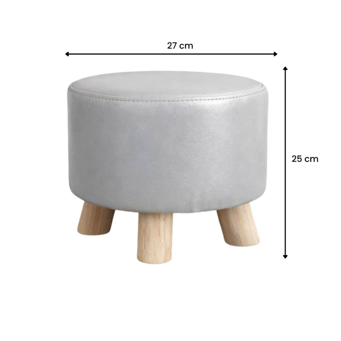 Mini puff redondo tela gris DDT6179-Gris