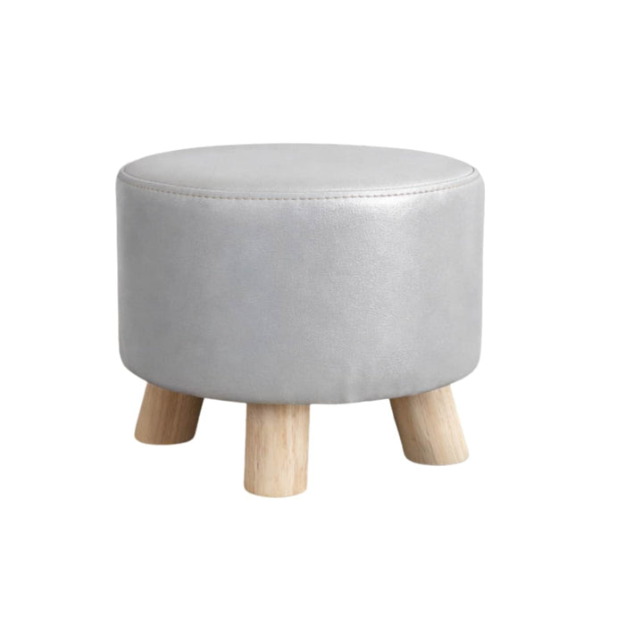 Mini puff redondo tela gris DDT6179-Gris