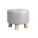 Mini puff redondo tela gris DDT6179-Gris