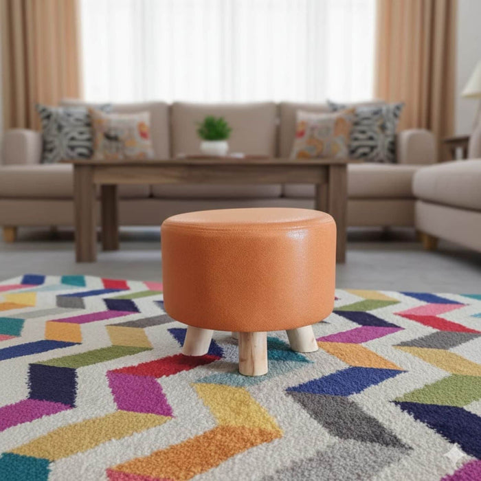 Mini puff redondo tela naranjo DDT6179naranjo