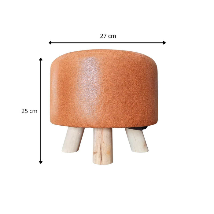 Mini puff redondo tela naranjo DDT6179naranjo
