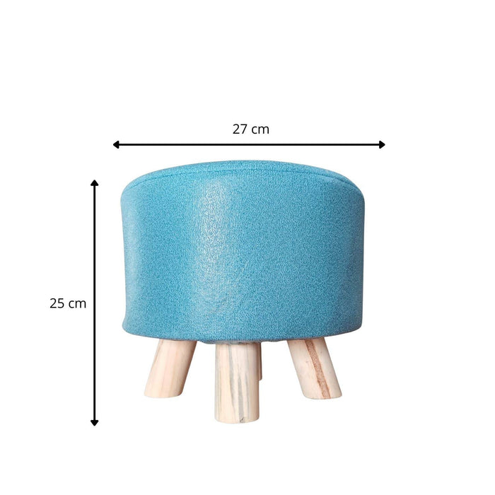 Mini puff redondo tela turquesa DDT6179turquesa