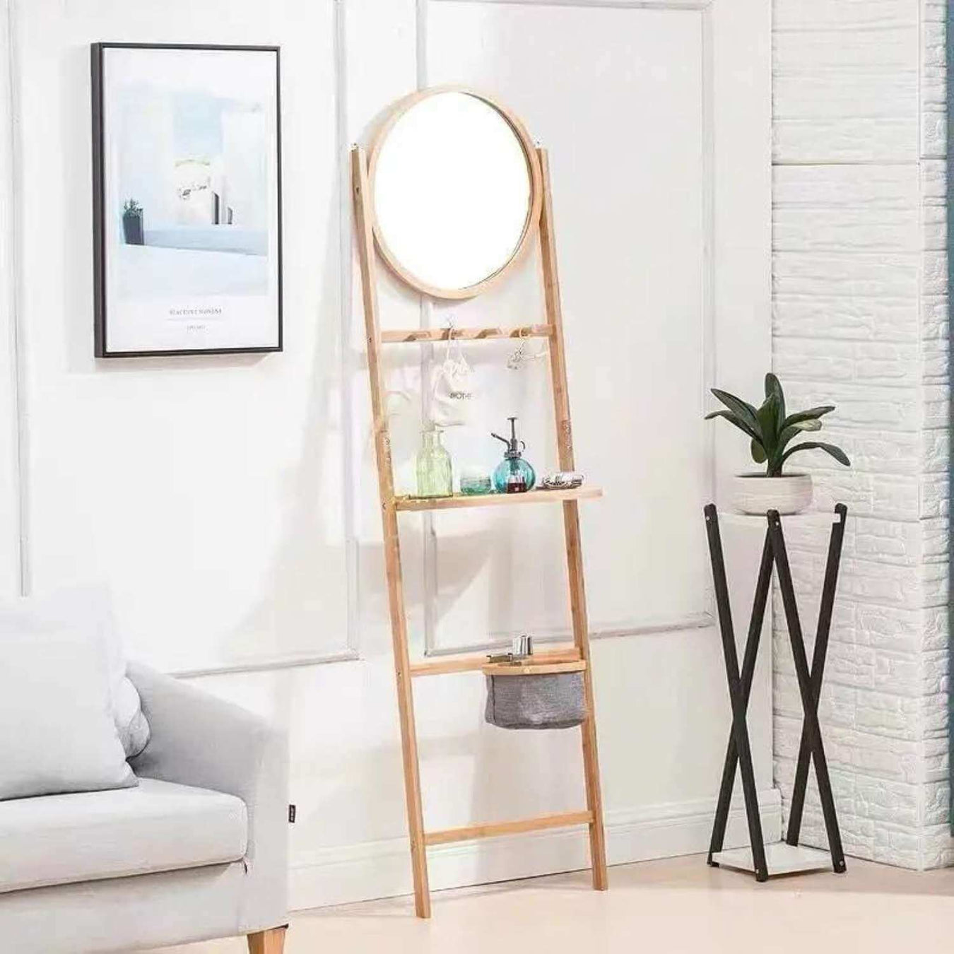 Mueble organizador multiuso con espejo BDT1387