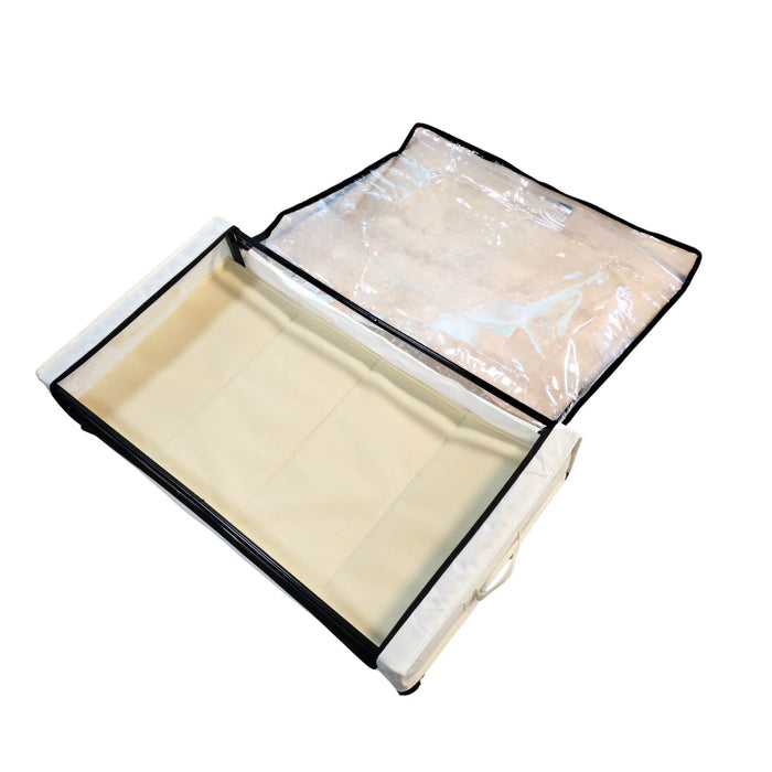 Organizador bajo cama con ruedas beige DAX1713