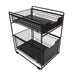 Organizador cesta de cocina y baño 2 niveles negro 20JXP1177-NE