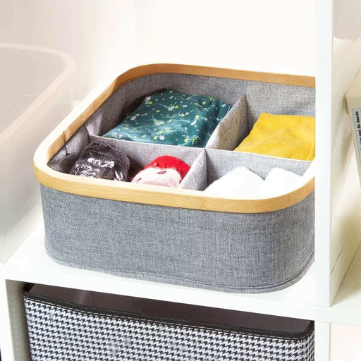 Organizador de clóset 4 divisiones de tela 30x30 cm BDT1406