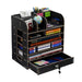 Organizador de escritorio multiuso de madera negro 20LXP204-NEGRO