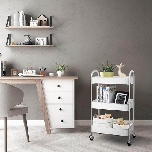 Organizador repisa de 3 niveles rodante de metal 20JXP1700