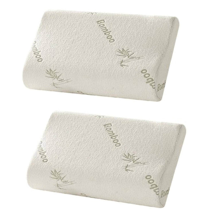 Pack 2 almohadas viscoelásticas y memoria con funda bambú LXP64