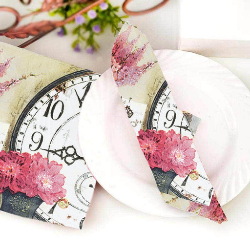 Pack 4 Paquetes De Servilletas Diseño Rosa Y1254-1-2X4