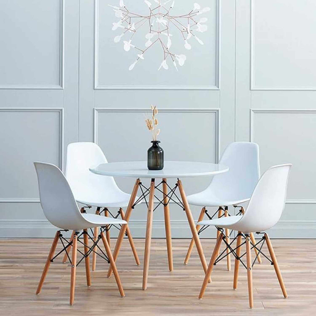 Pack 4 sillas eames color blanco