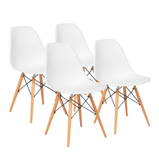 Pack 4 sillas eames color blanco FXP3566BL-4