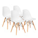 Pack 4 sillas eames color blanco FXP3566BL-4