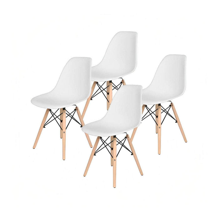 Pack 4 sillas eames color blanco FXP3566BL-4