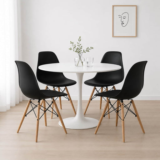 Pack 4 sillas eames color negro FXP3566-NE4