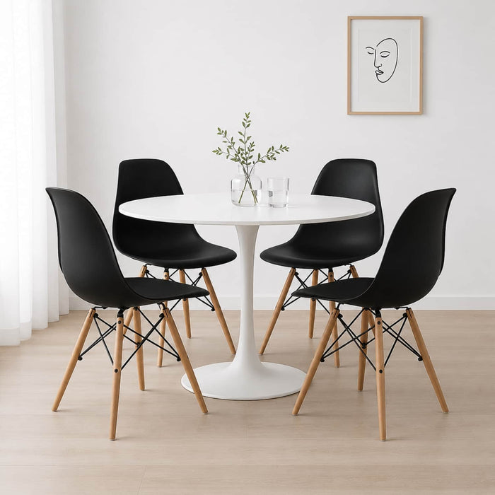 Pack 4 sillas eames color negro FXP3566-NE4