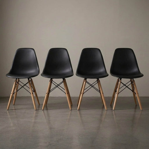 Pack 4 sillas eames color negro FXP3566-NE4