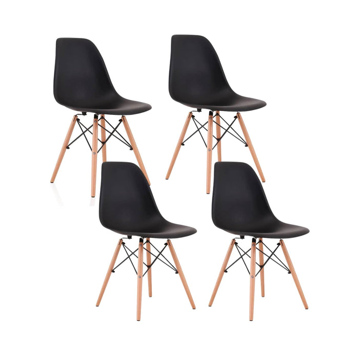 Pack 4 sillas eames color negro FXP3566-NE4