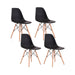Pack 4 sillas eames color negro FXP3566-NE4