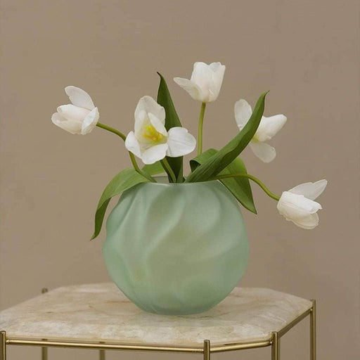 Pecera de vidrio verde menta 15 Cm BCT8499