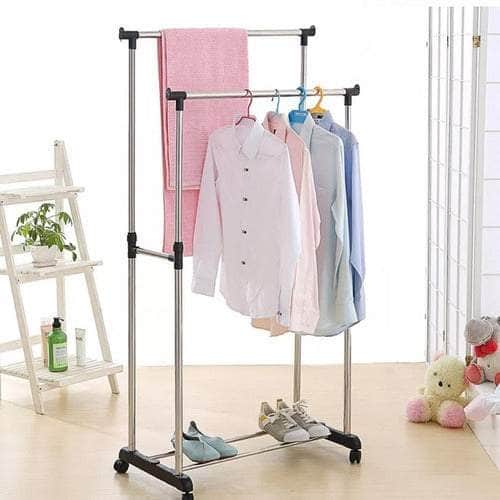Perchero colgador de ropa doble metálico PXP908
