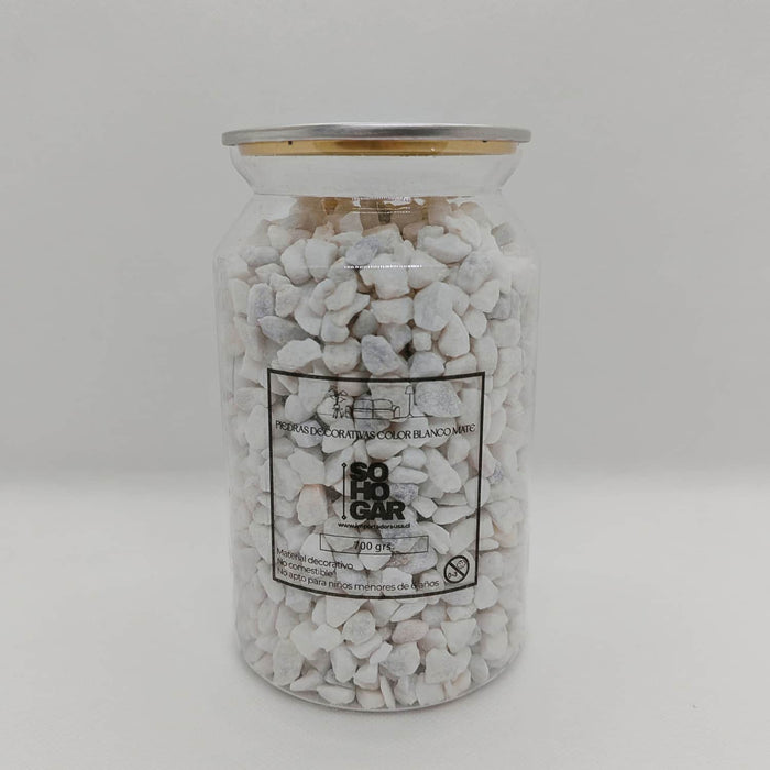 Piedras decorativas blanco mate 700 gr HS2505W