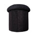 Puff baúl redondo bouclé DDT6263negro