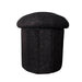 Puff baúl redondo bouclé DDT6263negro
