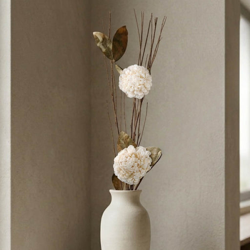 Ramo varas mix flores preservado crema 90 cm 25-6534Crema