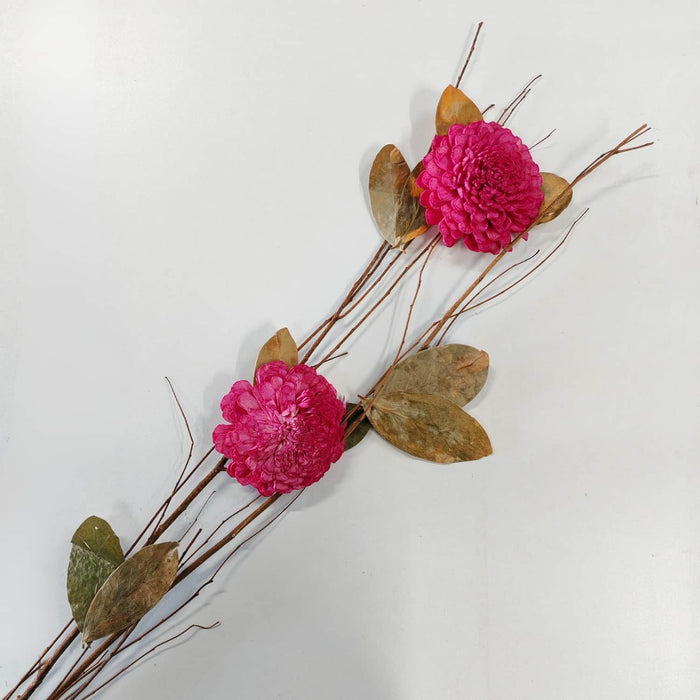 Ramo varas mix flores preservado fucsia 90 cm 25-6534Fucsia