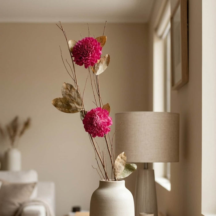 Ramo varas mix flores preservado fucsia 90 cm 25-6534Fucsia
