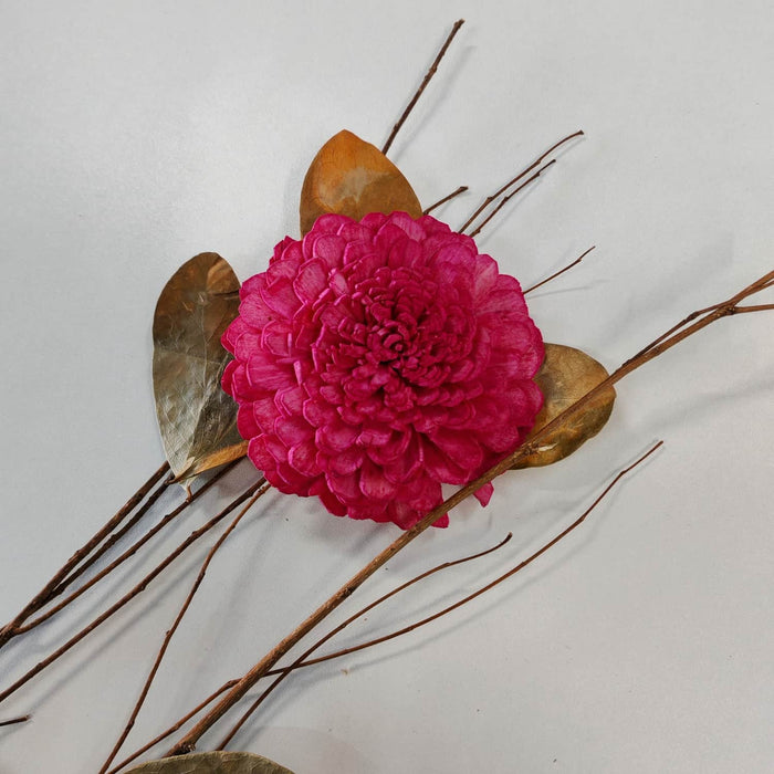 Ramo varas mix flores preservado fucsia 90 cm 25-6534Fucsia