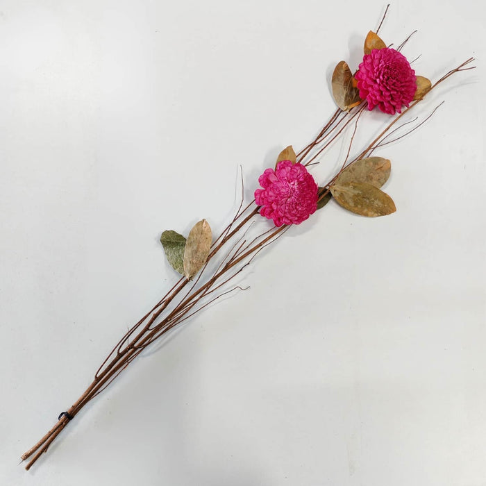 Ramo varas mix flores preservado fucsia 90 cm 25-6534Fucsia